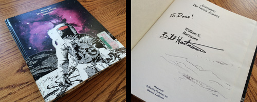 Astronomy textbook signed by Bill Hartmann